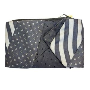 Ten Thousand Villages Handmade Patchwork Vintage Ties Soft Edges Purse Gray NEW